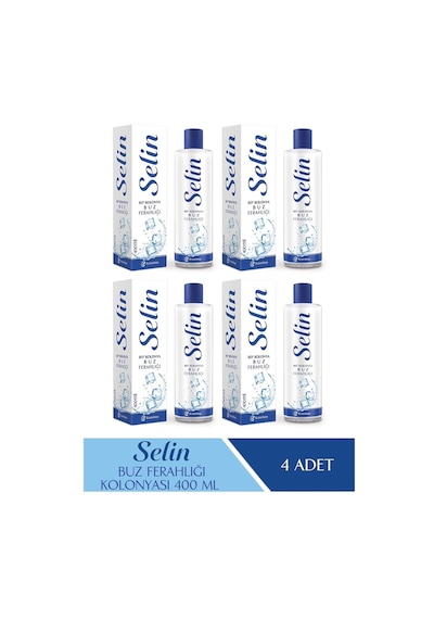 Selin Parfümlü Kolonya Buz Ferahlığı 400 Ml 4'Lü Set