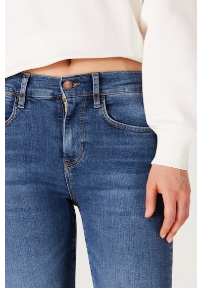 Wrangler High Rise Skinny Fit Dar Kesim Yüksek Bel Çok Dar Paça Mavi Kadın Esnek Jean Denim Kot Pantolon W27H017XT Mavi