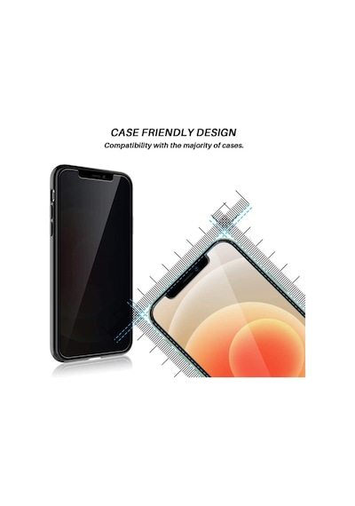 Apple Iphone 12 Mini Full-screen Privacy Görünmez Mat Hayalet Ekran Koruyucu Cam