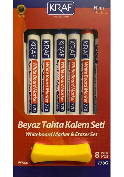 Beyaz Tahta Kalemi& Silgi Set 8 Li 778g