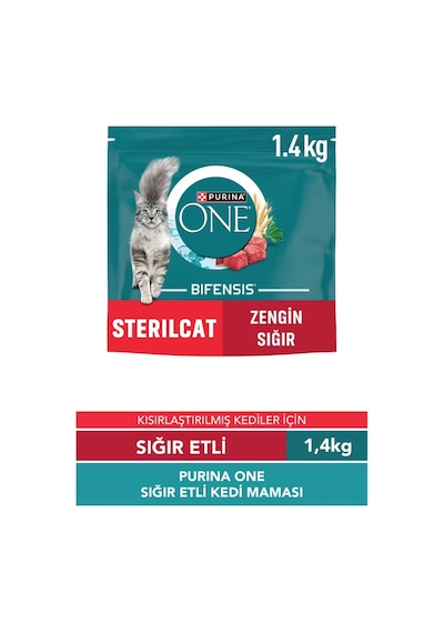 Purina One Sığır Etli Kısırlaştırılmış Kedi Maması 1,4 Kg