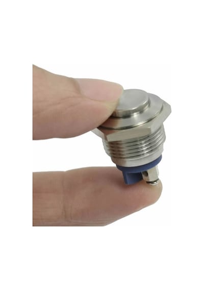 16mm Metal Panel Montaj Yüksek Kafa Push Buton NO DC 6A 12V AC 3A 250V IP67 Su Geçirmez Düğme