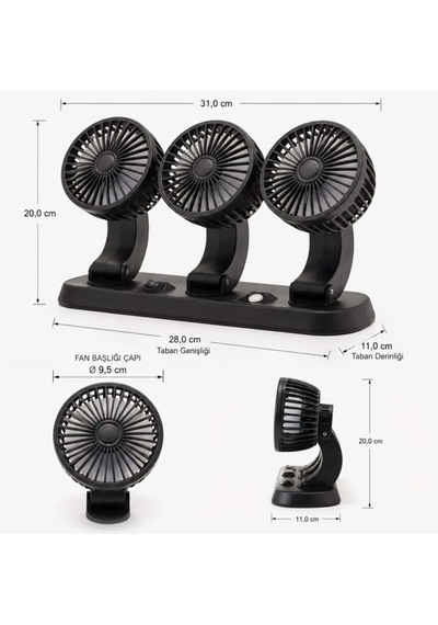 Powermaster Fan40 Araç İçi Vantilatör Fanı 12V