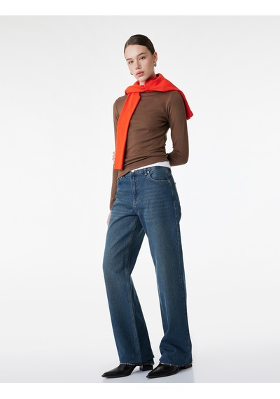Koton Normal Bel Straight Fit Pamuklu Duble Paça Denim Pantolon - Straight Fit Jean Siyah 7wal40066md Koton Normal Bel Straight Fit Pamuklu Duble Paça Denim Pantolon - Straight Fit Jean Siyah 7wal40066md