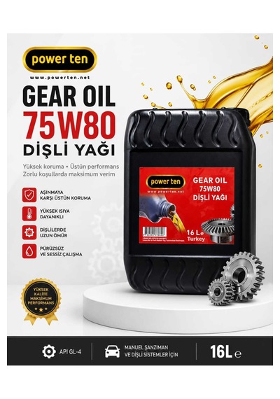 Power Ten Gear Oıl 70W-80 Dişli Yağı 16 L