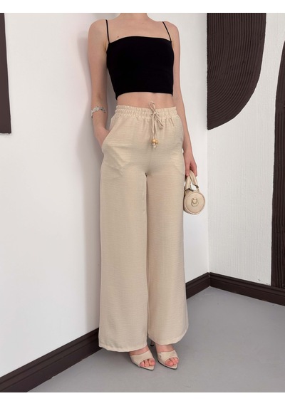 Verymoda Keten Pantolon D2381 Taş