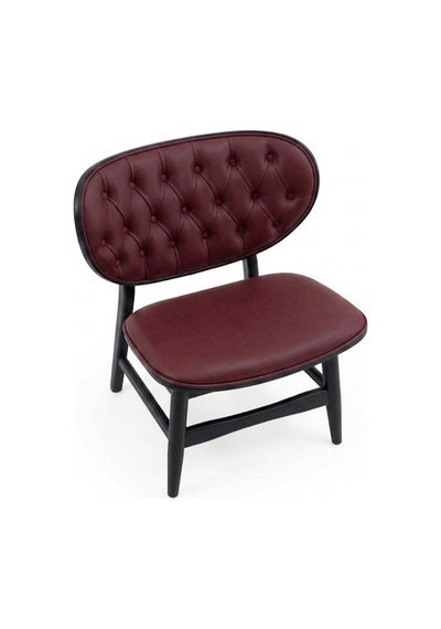 Coppa Ahşap Berjer Siyah - Bordo