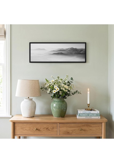Siyah 8x24 Poster Çerçevesi - Parlak Pleksiglaslı İnce Kenarlıklı Fotoğraf Çerçevesi - Duvar İçin Yatay Ve Dikey Formatlar