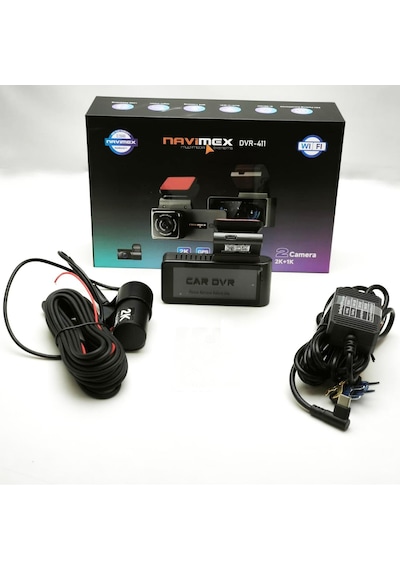 Navimex Dvr-411 3.16" Araç İçi Kamerası Dvr Wi-fi Lcd Ekranlı Gece Görüşlü 2 Kameralı 2k+1k G-sensör