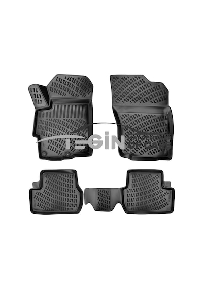 Mitsubishi Lancer 2014 Geometrik Desenli 3d Havuzlu Oto Paspas Siyah