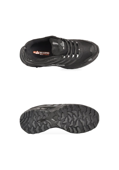 Mc Jamper Siyah Bağcıklı Kaymaz Tabanlı Ortopedik Rahat Taban Erkek Outdoor Trekking Ayakkabı 2408