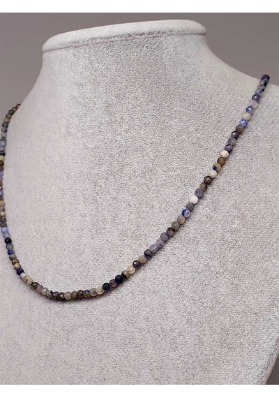Sodalit Taşı 3mm Kolye (Sabit Klipsli) (41300) Bal Rengi