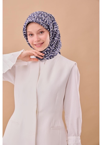 Silk Home Aura Eşarp 140006-26 Gece Mavisi, Lacivert, Füme, Gümüş