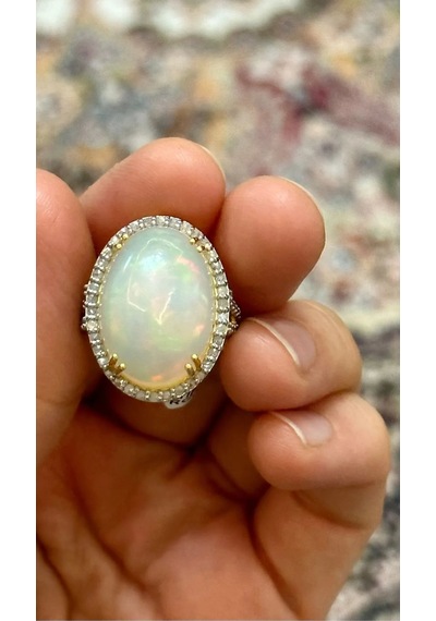 Opal Elmas Yüzük 054