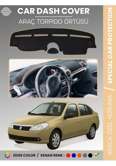 Renault Symbol 2 Aırbaglı 2008-2013 Torpido Örtüsü Ön Göğüs Koruma Torpido Koruma Birebir Uyum - 979 Stiloto