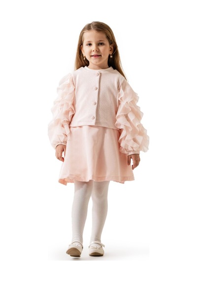Xo Kids Kiz Çocuk Etek Takmı 5-8 Yaş 51029 Pudra