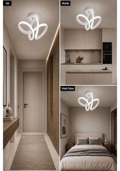 AvizeGO Sion Led Plafonyer Avize Beyaz Işık