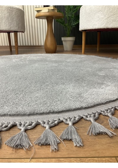 Saraz Halı Comfort Peluş Puffy Lux Gri