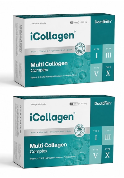 Doctamin İcollagen Kolajen Ve Prebiyotik Tablet 1500 Mg 60 Tablet 2 Adet