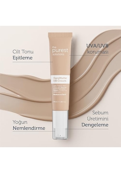 The Purest Solutions Bb Cream Bare Matte 40 Ml Medium To Dark 00