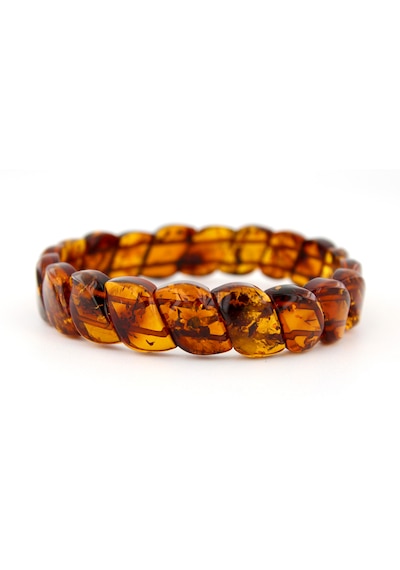 Kehribar Bileklik Fosilli Roleks Özel Tasarım Ambergold Blk23-43 Çok Renkli