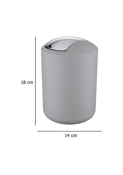 2'li Gri, Çöp Kovası 6,4 Litre Ve 2 Litre - Brasil Model