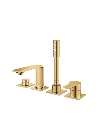 Grohe Allure 19316GL1 4 Delikli Ankastre Küvet Bataryası Altın