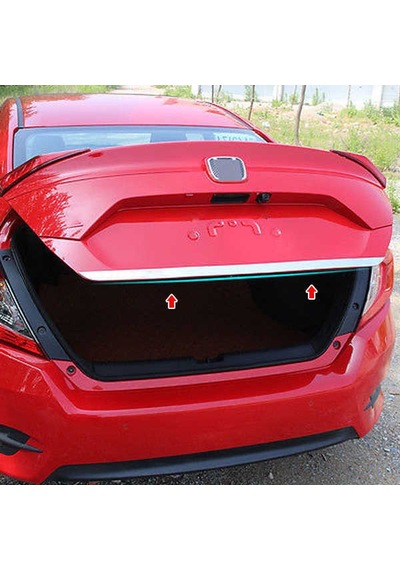 Honda Civic Krom Bagaj Alt Çıtası 2016 - 2020 Krom Bagaj Çıtası