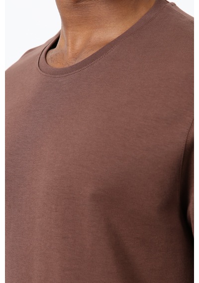 Antioch Regular Fit Basic Erkek T-shirt Kahverengi