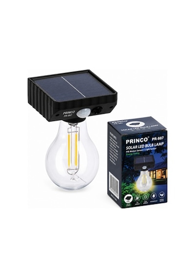Princo Pr887 Solar Tek Lambalı Bahçe Lambası Güneş Enerjili Dış Mekan Aydınlatma Ip Korumalı Kablo Gerektirmez Siyah