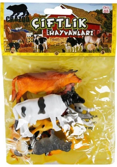 Crazoo Çiftlik Hayvanları Poşetli Hayvan Oyun Seti