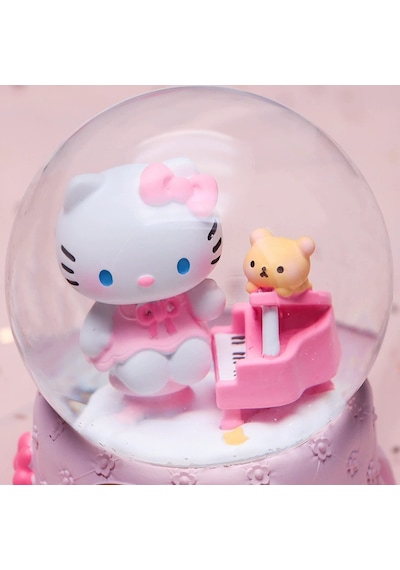 Hello Kitty Happy Temalı Orta Boy Işıklı Müzikli Kar Küresi