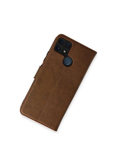 Realme C25 Kılıf Trend S Plus Kapaklı Kılıf - Taba
