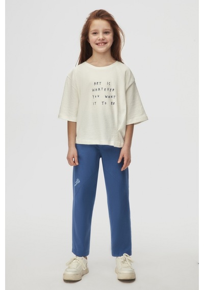 Nk Kids Want Kız Çocuk T-shirt 38395 Ekru