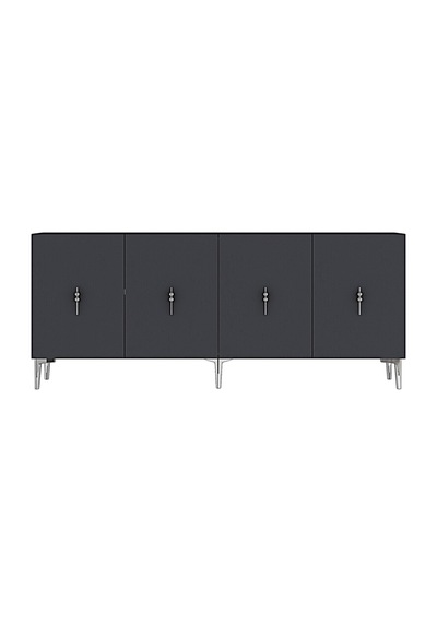 Ka1812as Salkım Konsol Ve Tv Sehpası Antrasit-sılver 180cm Antrasit - Gümüş