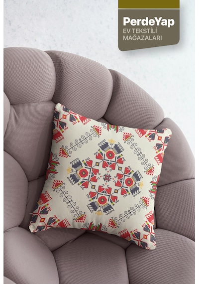 Otantik Kilim Işlemeleri Desenli 4lü Kırlent Kılıfı