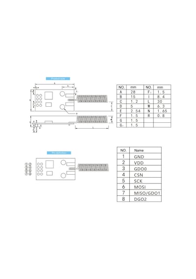 Cc1101 433Mhz Kablosuz Alıcı Verici