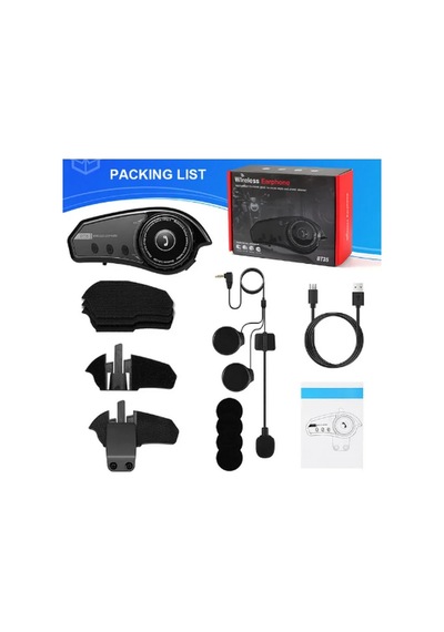 Just Cheap Store Bt35 Kask Kulaklık Bluetooth 5.0 Motosiklet Interkom Su Geçirmez Kablosuz Kulaklık
