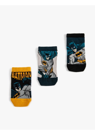 Koton 3'lü Batman Baskılı Çorap Seti Lisanslı Lacivert 5wkb80004aa Lacivert