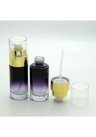 Boş Krem ve Losyon Şişesi 40 ML 5 Adet Siyah Sarı Kapaklı Boş Şişe