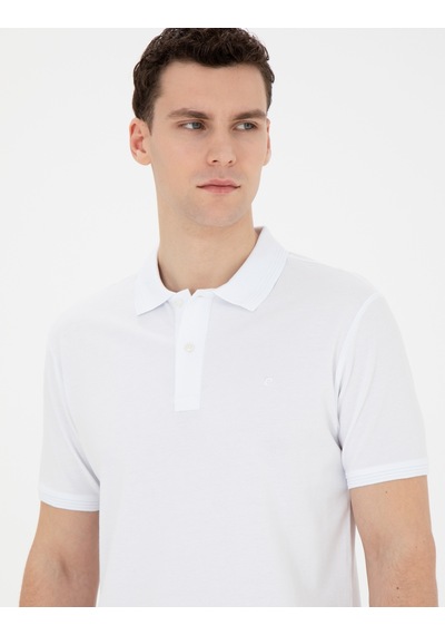 Pierre Cardin Erkek Beyaz Tişört Basic 50280754-Vr013 Beyaz