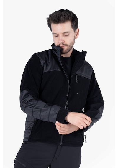 Owl Omuz Ve Dirsek Takviyeli Polar Ceket Siyah