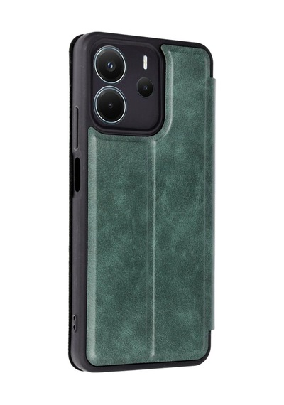 Redmi Note 14 4g Kılıf Flip Cover - Koyu Yeşil İtdark43310