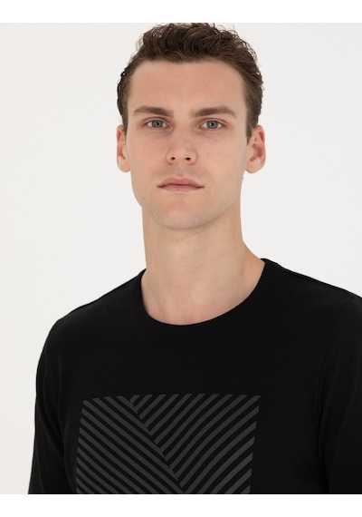 Pierre Cardin Erkek Siyah Triko Kazak 50278080-vr046 Siyah