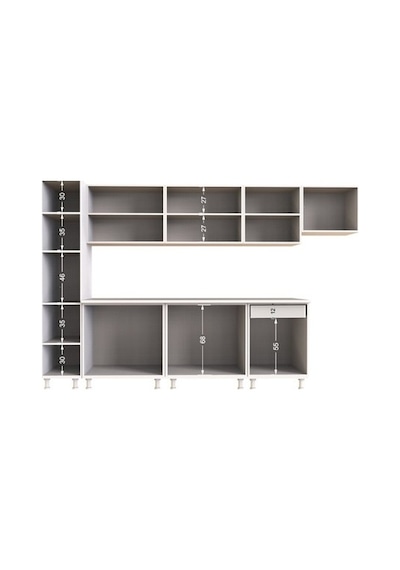 Tdesigno Tunay Hazır Mutfak Dolabı Kiler Dahil 320 Cm - Tezgah Dahil Beyaz - Meşe Tdesigno Tunay Hazır Mutfak Dolabı Kiler Dahil 320 Cm - Tezgah Dahil Beyaz - Meşe