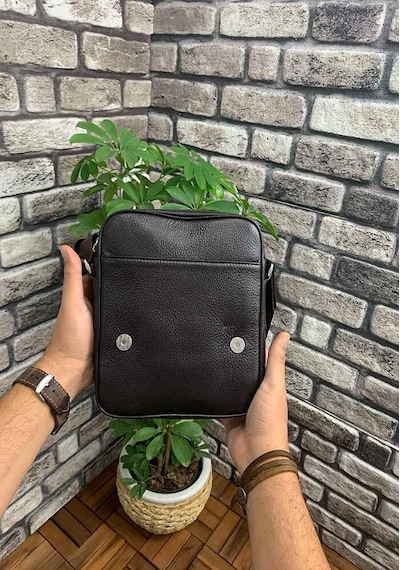 Guard Kahverengi Hakiki Deri Erkek Omuz Çantası P1736 Kahverengi