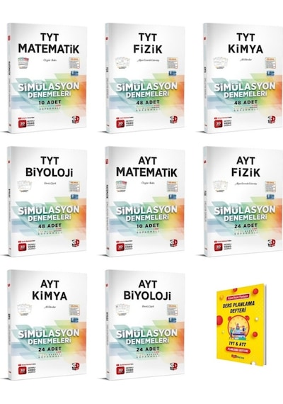Tyt - Ayt Matematik Fizik Kimya Ve Biyoloji 8li Denemeleri