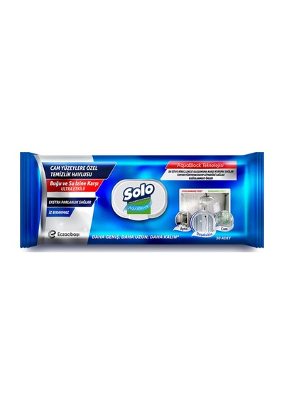 Solo Aquablock Cam Yüzeylere Özel Temizlik Havlusu 30 Yaprak Diğer