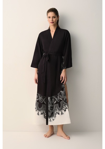 Suwen Lydia Kimono Sba26450911 Siyah