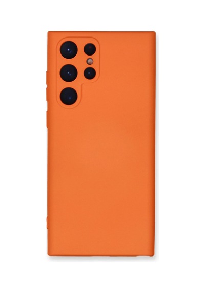 Newface - 281 - Samsung Galaxy S22 Ultra Kılıf Nano İçi Kadife Silikon - Csmo-tex - - Turuncu